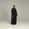 Draped Abaya - Black
