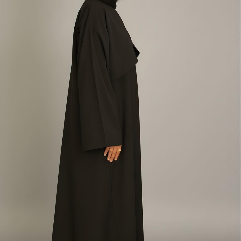 Draped Abaya - Black