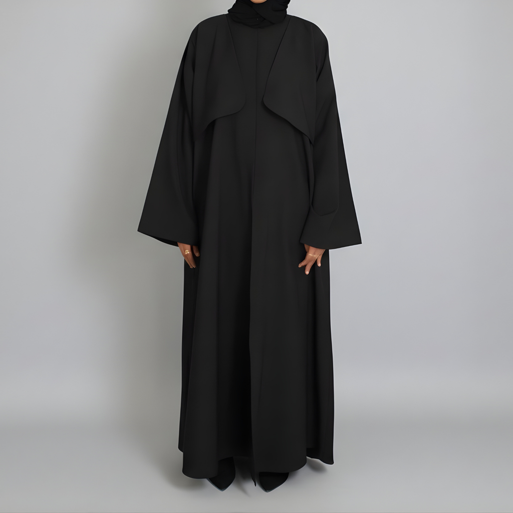 Draped Abaya - Black