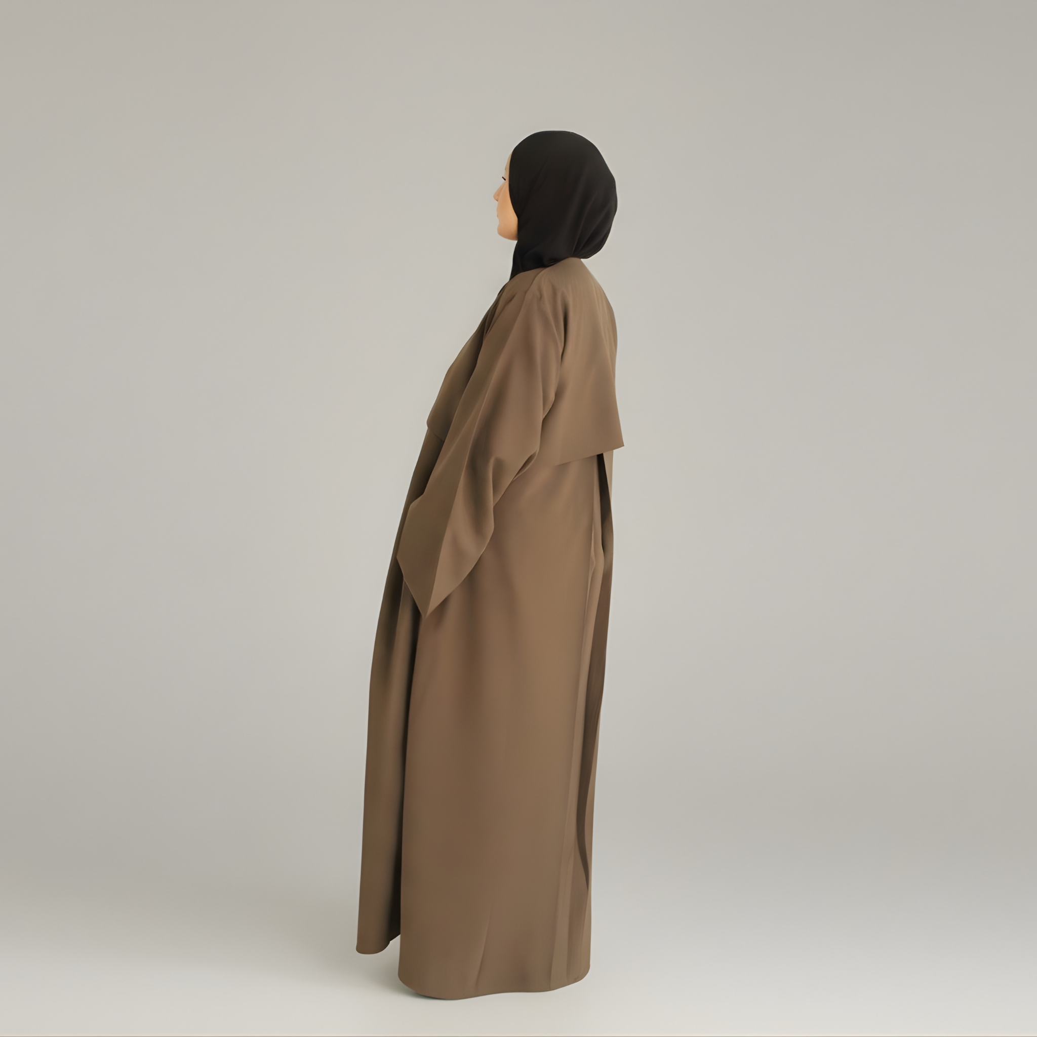 Draped Abaya - Khaki