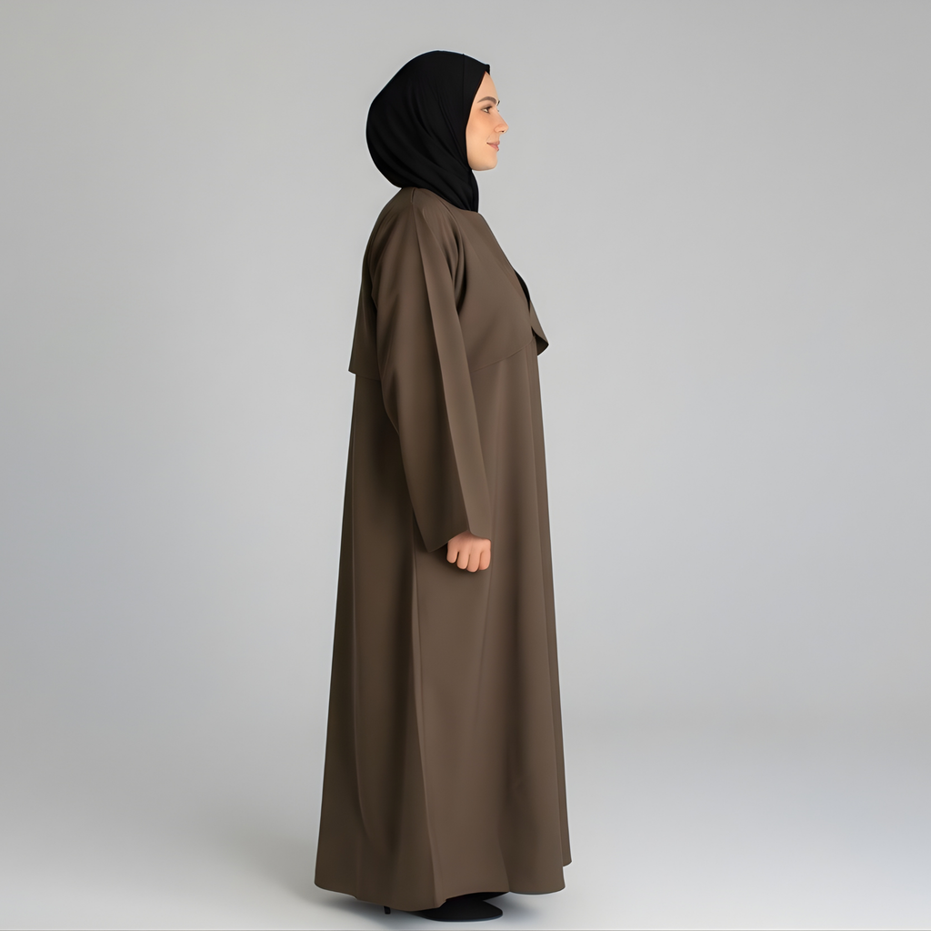 Draped Abaya - Khaki