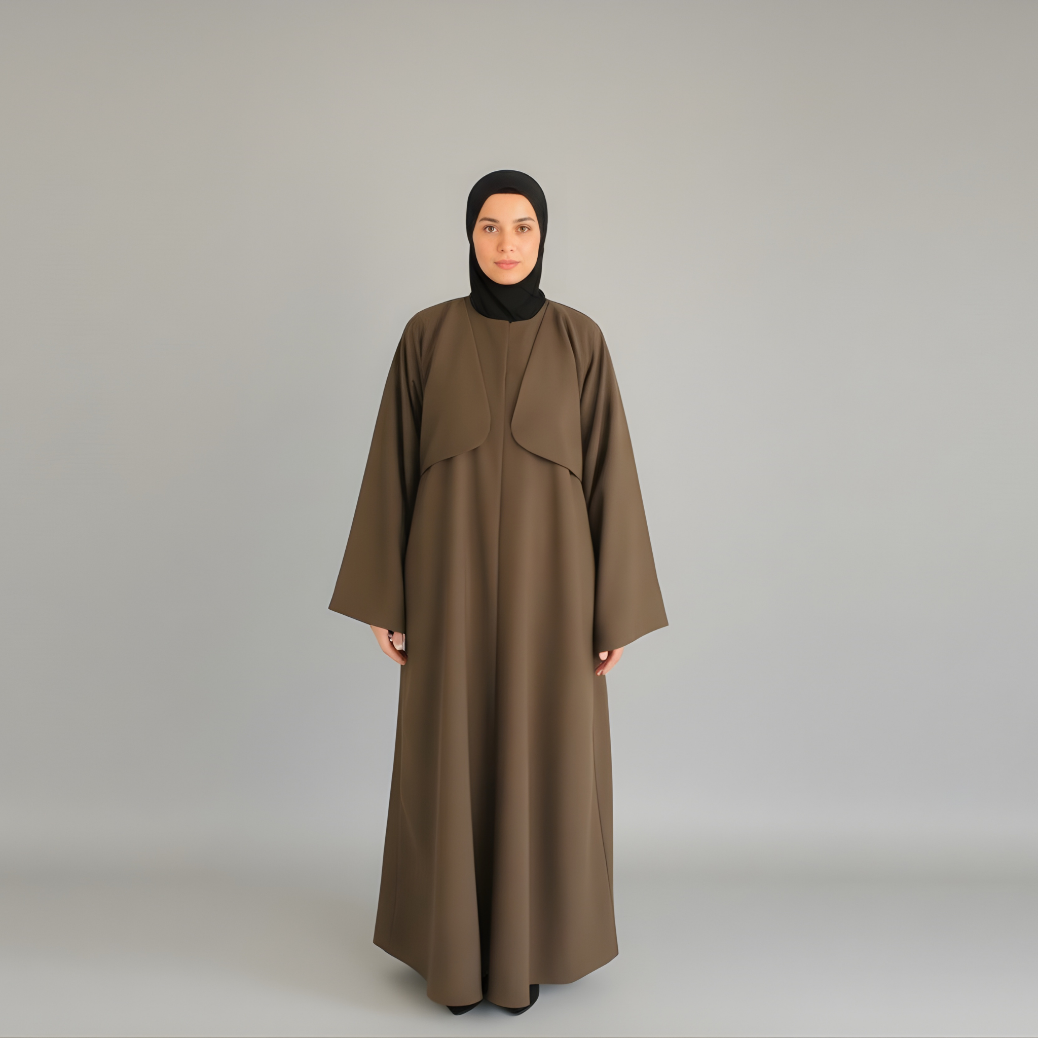Draped Abaya - Khaki