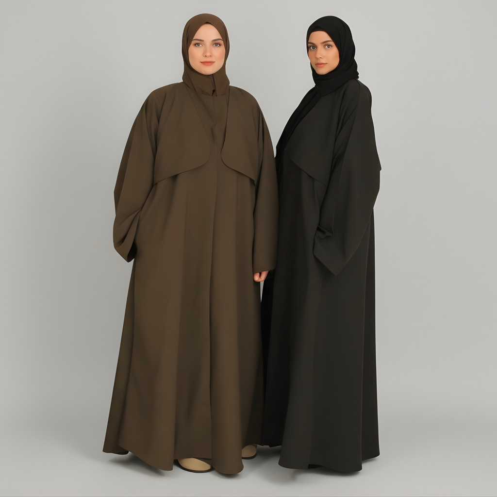 Draped Abaya - Khaki